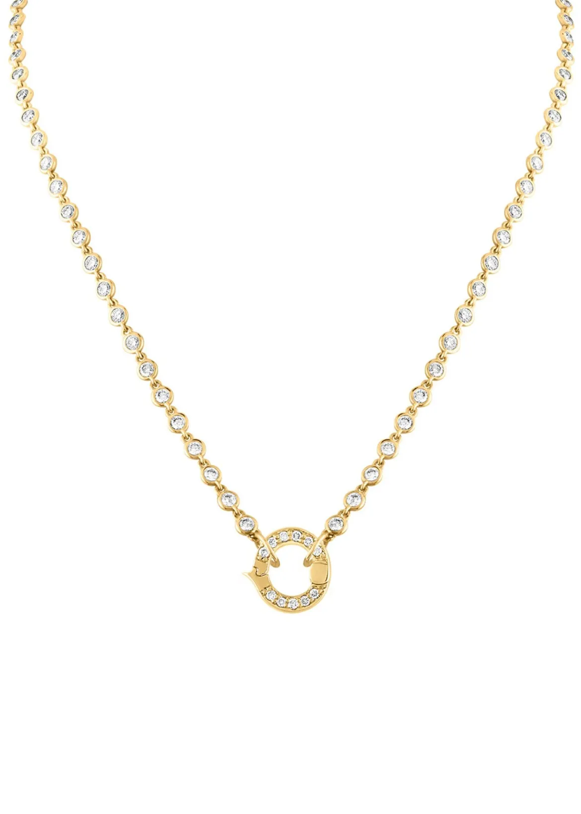 22" Diamond Bezel Closure Necklace