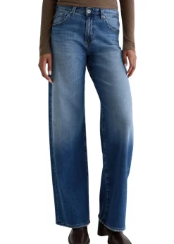Adria Low-Rise Wide Leg Jeans in Headline