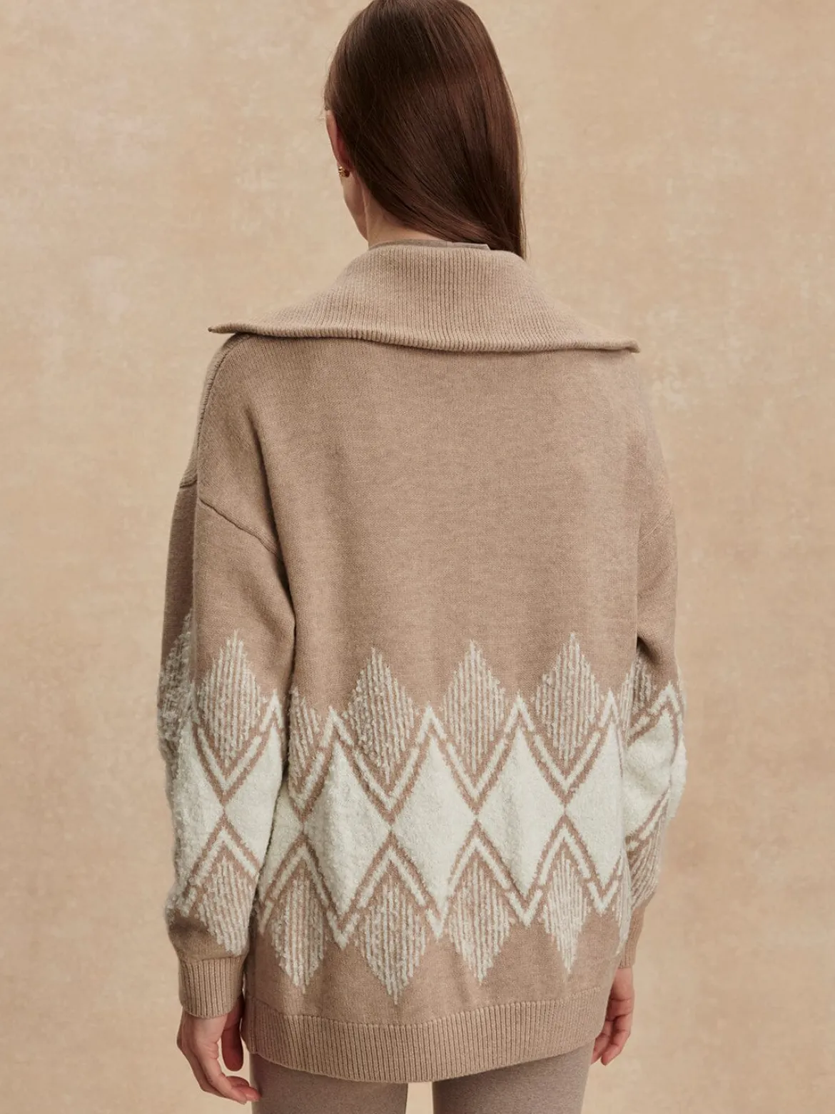 Betty Jacquard Half Zip