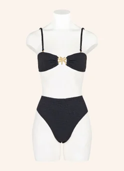 Black Palm Trees Bikini Top