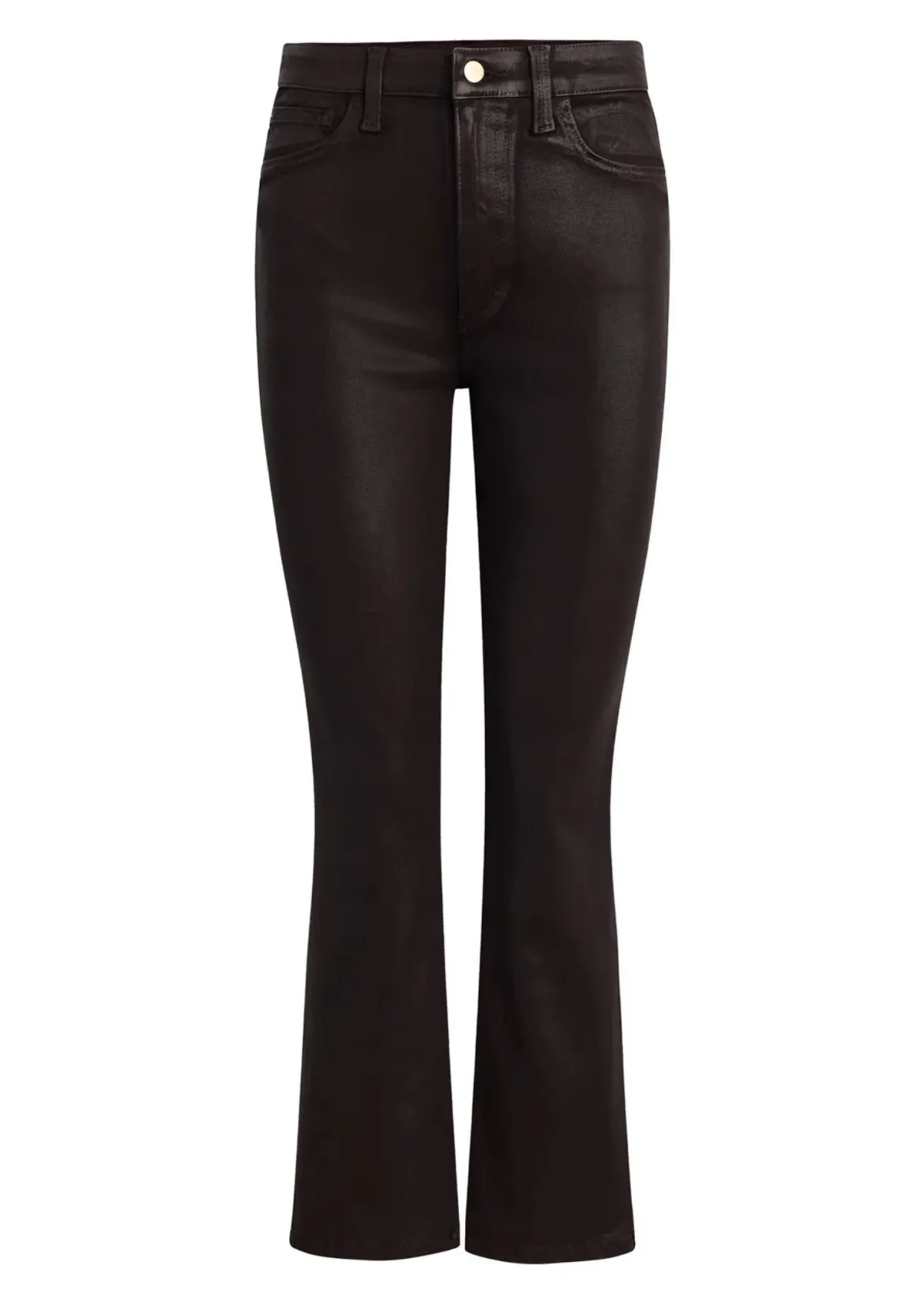Callie Cropped Bootcut Coated Jeans