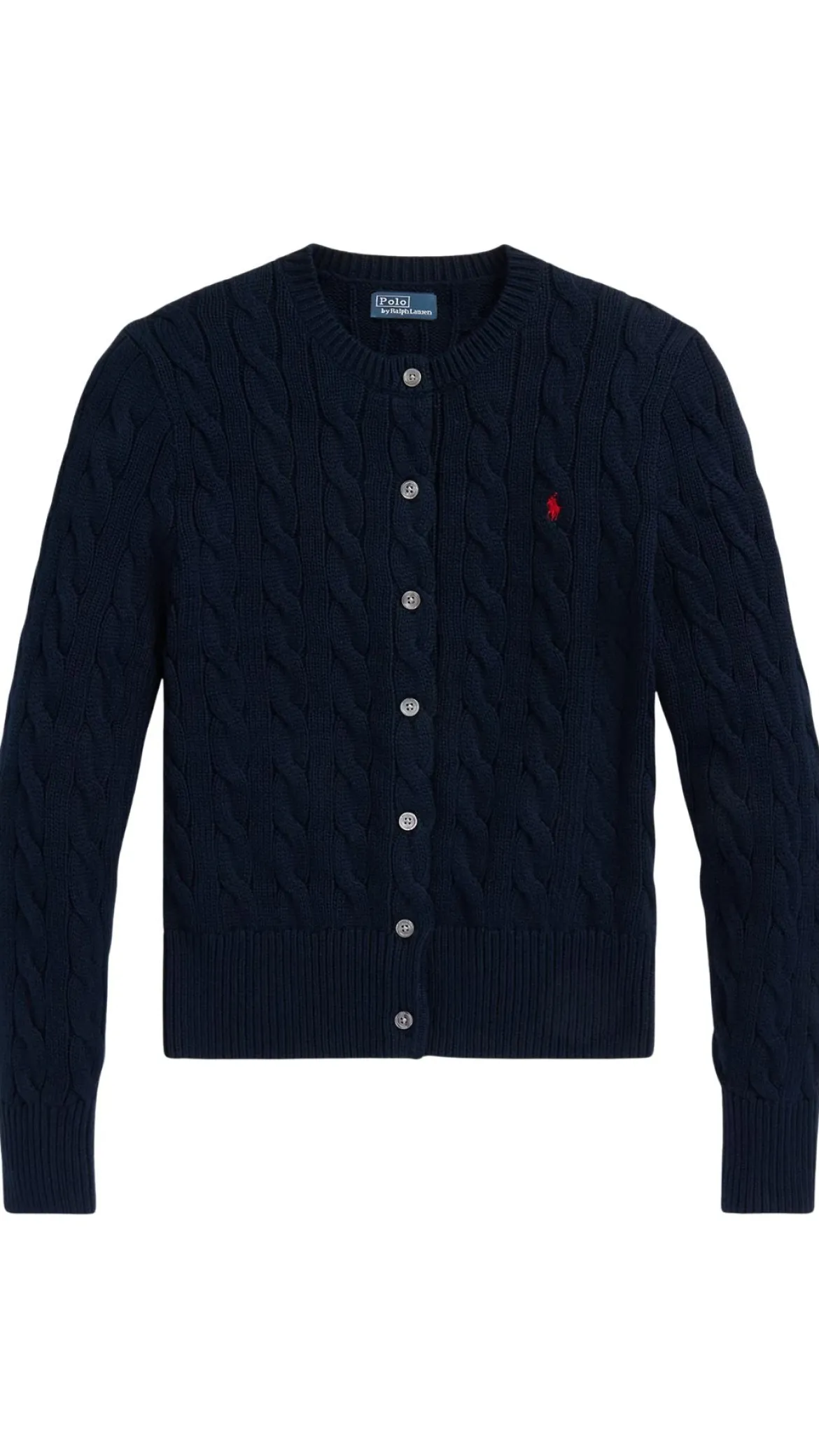 Cotton Crewneck Cardigan