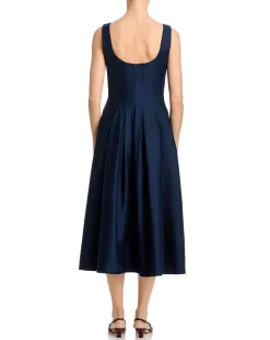 Cotton Sateen Midi Dress