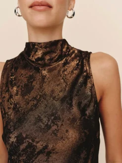 Cowl Neck Bias Top