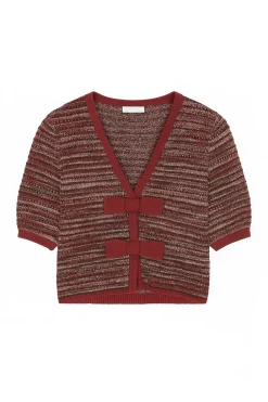 Elaine Marled Bow Front Cardi