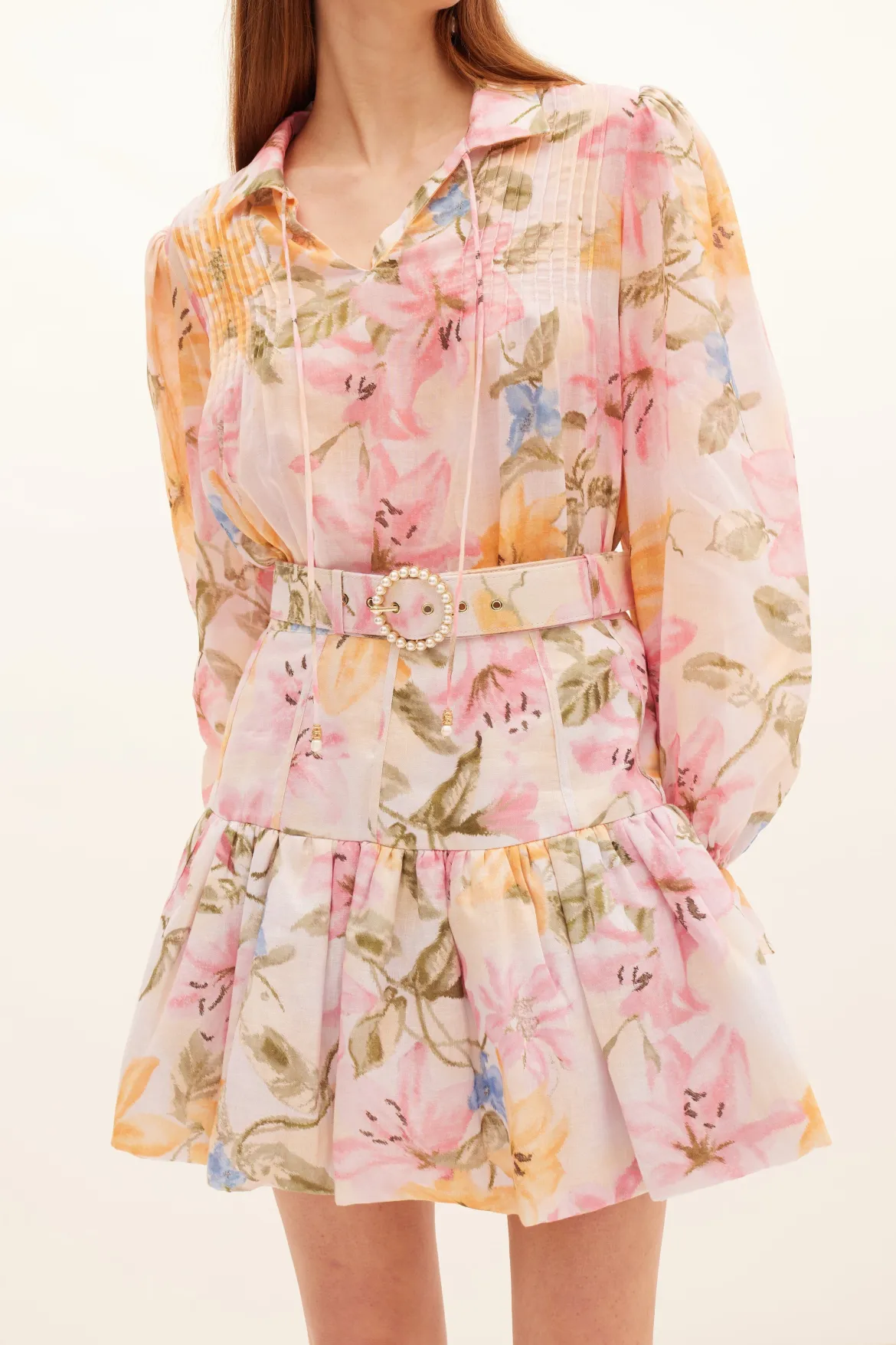 Gladioli Frilled Skirt