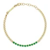 14k Emerald Tennis Bracelet