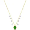 14k Green Chrome Diamond Necklace