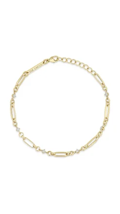 14k Linked Prong Diamond Bracelet