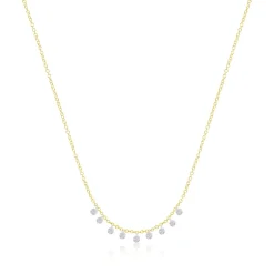 14k Mini Disc Necklace