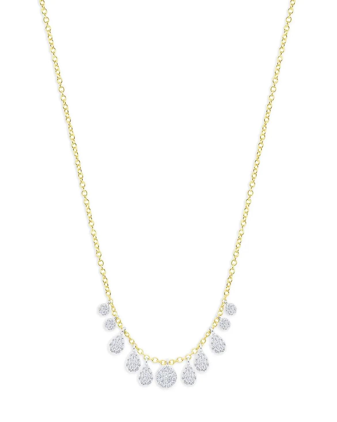 14k Multi Shaped Diamond Necklace
