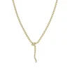 14k Pave Diamond Serpent Necklace