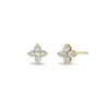 14k Prong Diamond Quad Studs