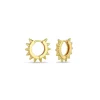 14k Spiked Hinge Huggie Earrings