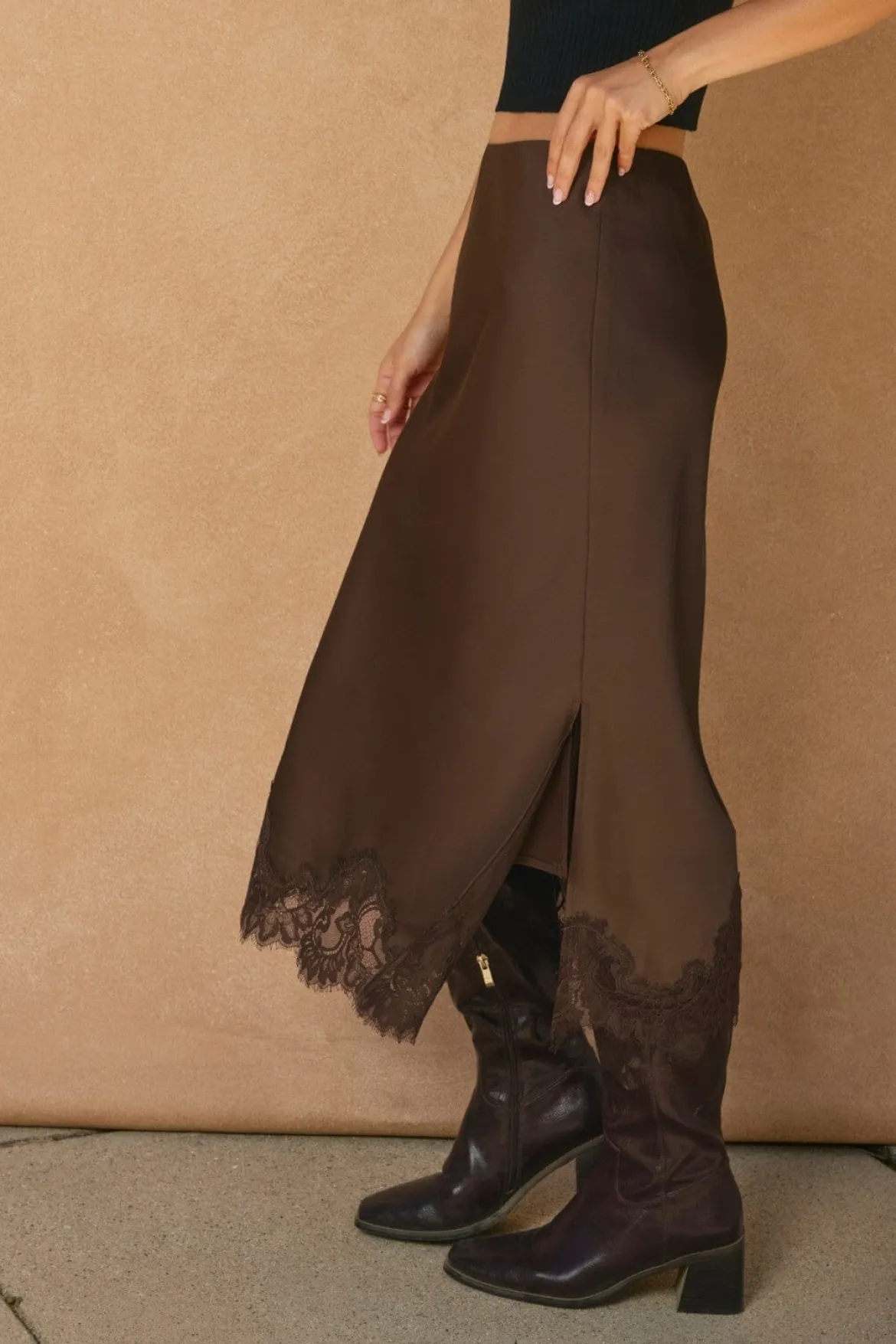 Lea Lace Hem Skirt