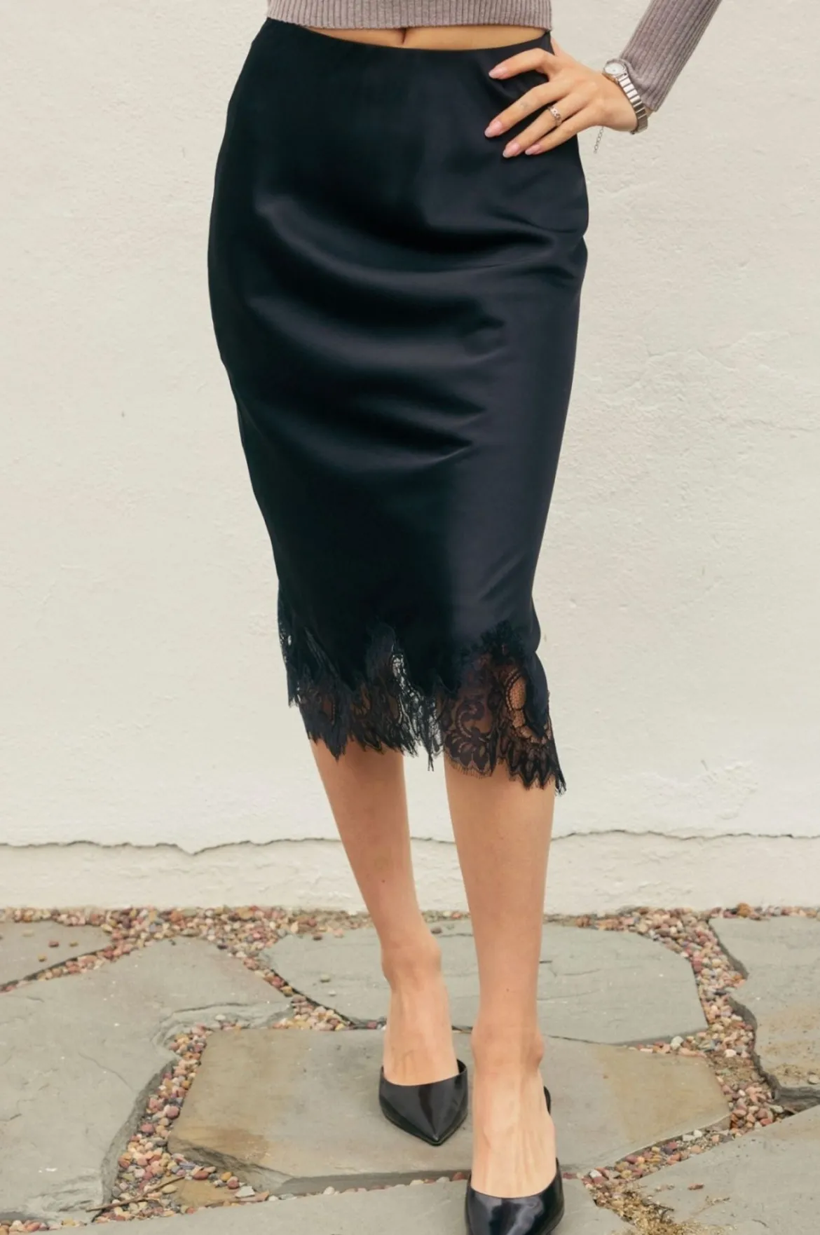 Lea Lace Hem Skirt