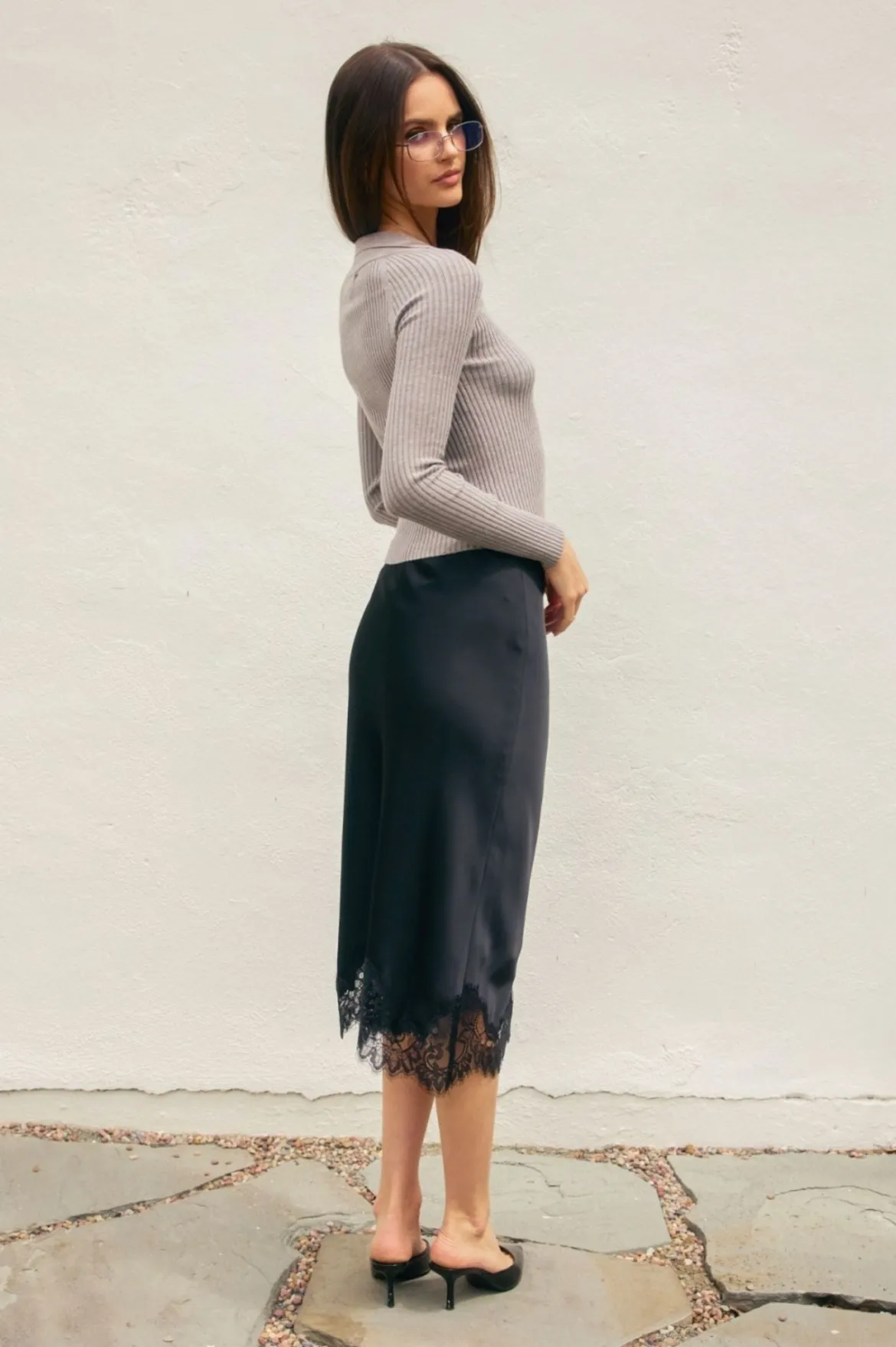 Lea Lace Hem Skirt