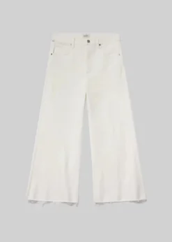 Lyra Wide Leg Crop Jeans in Soft White