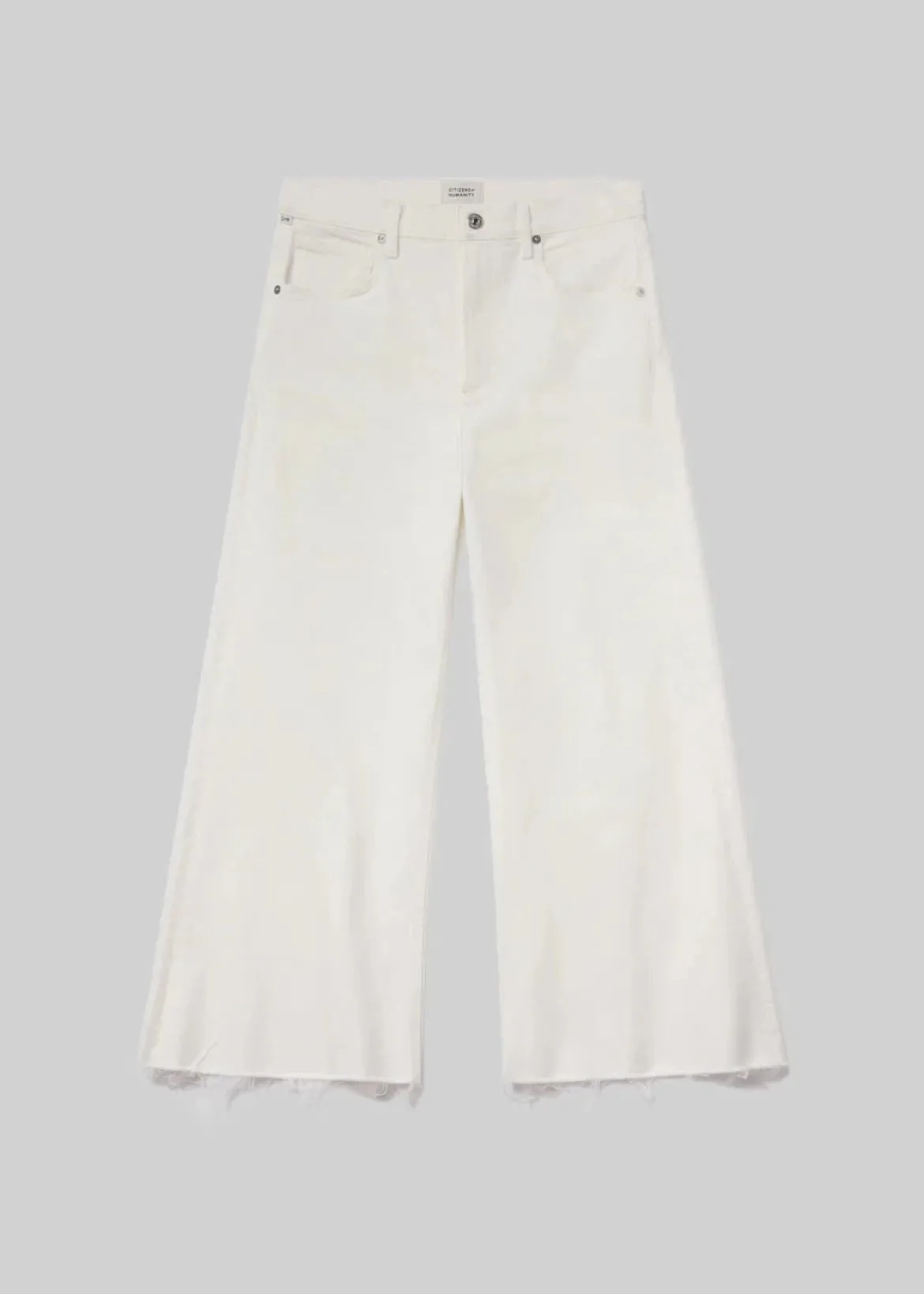 Lyra Wide Leg Crop Jeans in Soft White