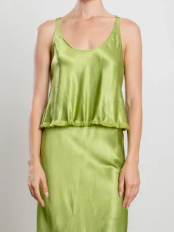Maggie Tank In Vintage Satin