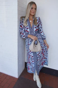 Marcelle Soft Blue Maxi Dress