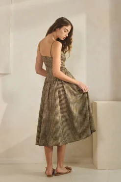 Morgan Smocked Midi Dress
