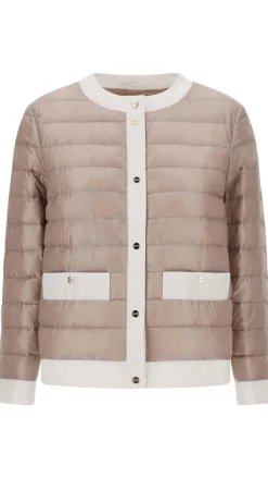 Nylon Short Collarless Jacket