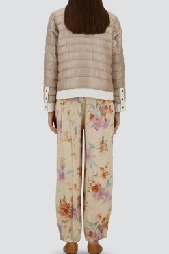 Nylon Short Collarless Jacket