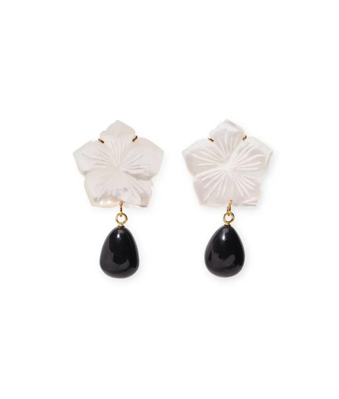 Paper White Earrings