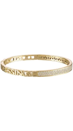 Pave Diamond Mantra Bangle