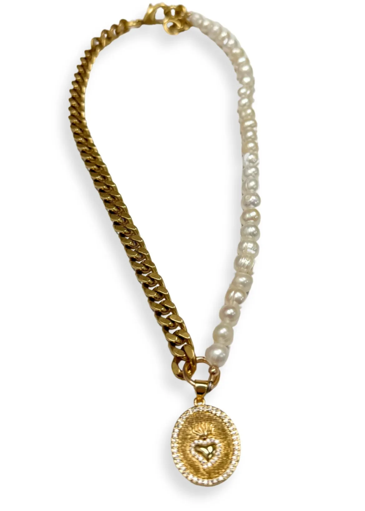 Pearl & Chain Necklace