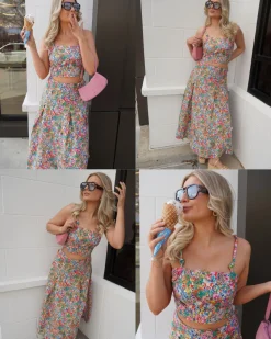 Peasant Floral Maxi Skirt