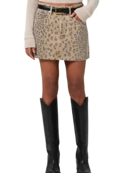 Ramona Mini Skirt in Natural Cheetah