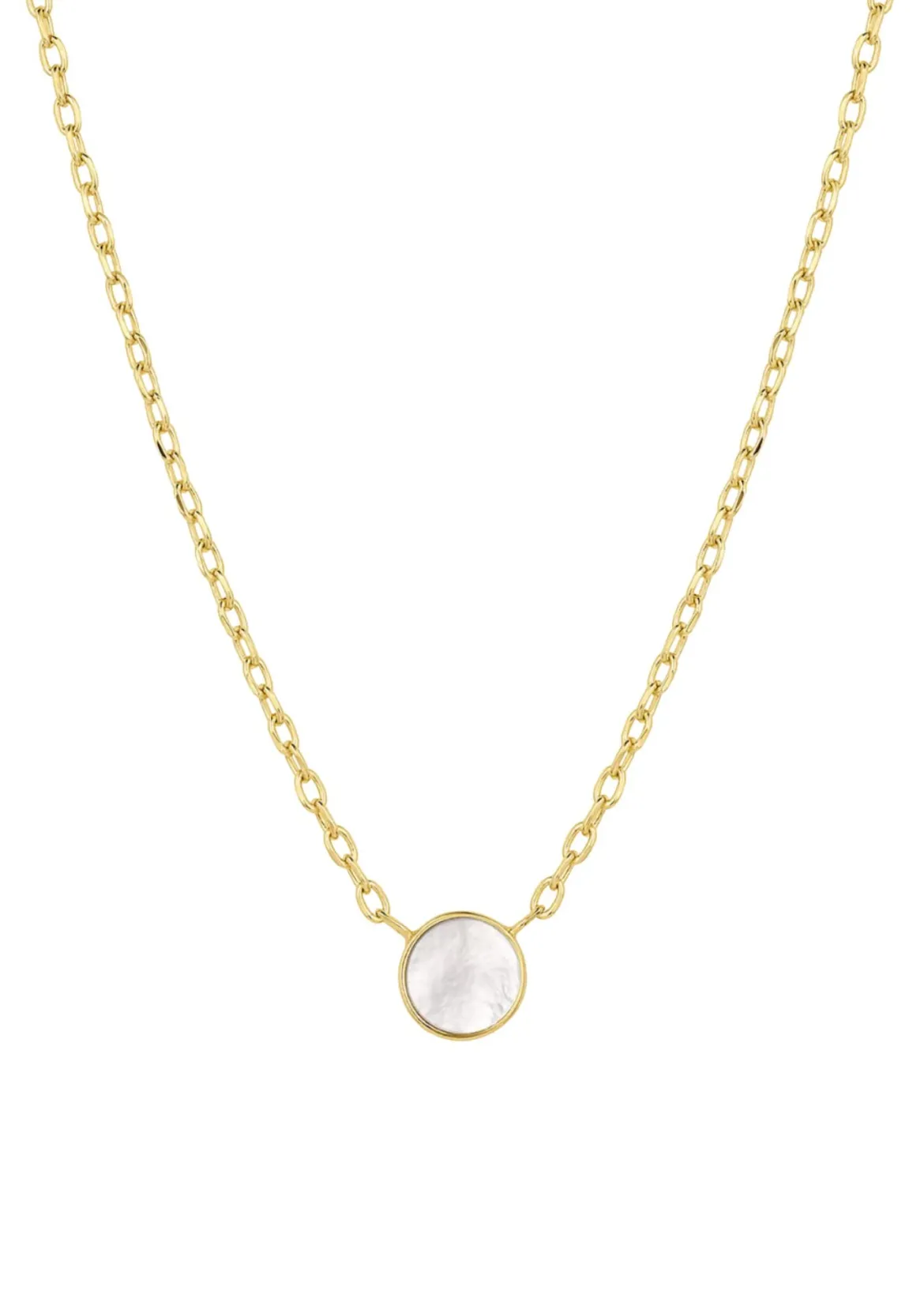 Rose Marble Coin Necklace
