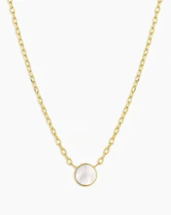 Rose Marble Coin Necklace