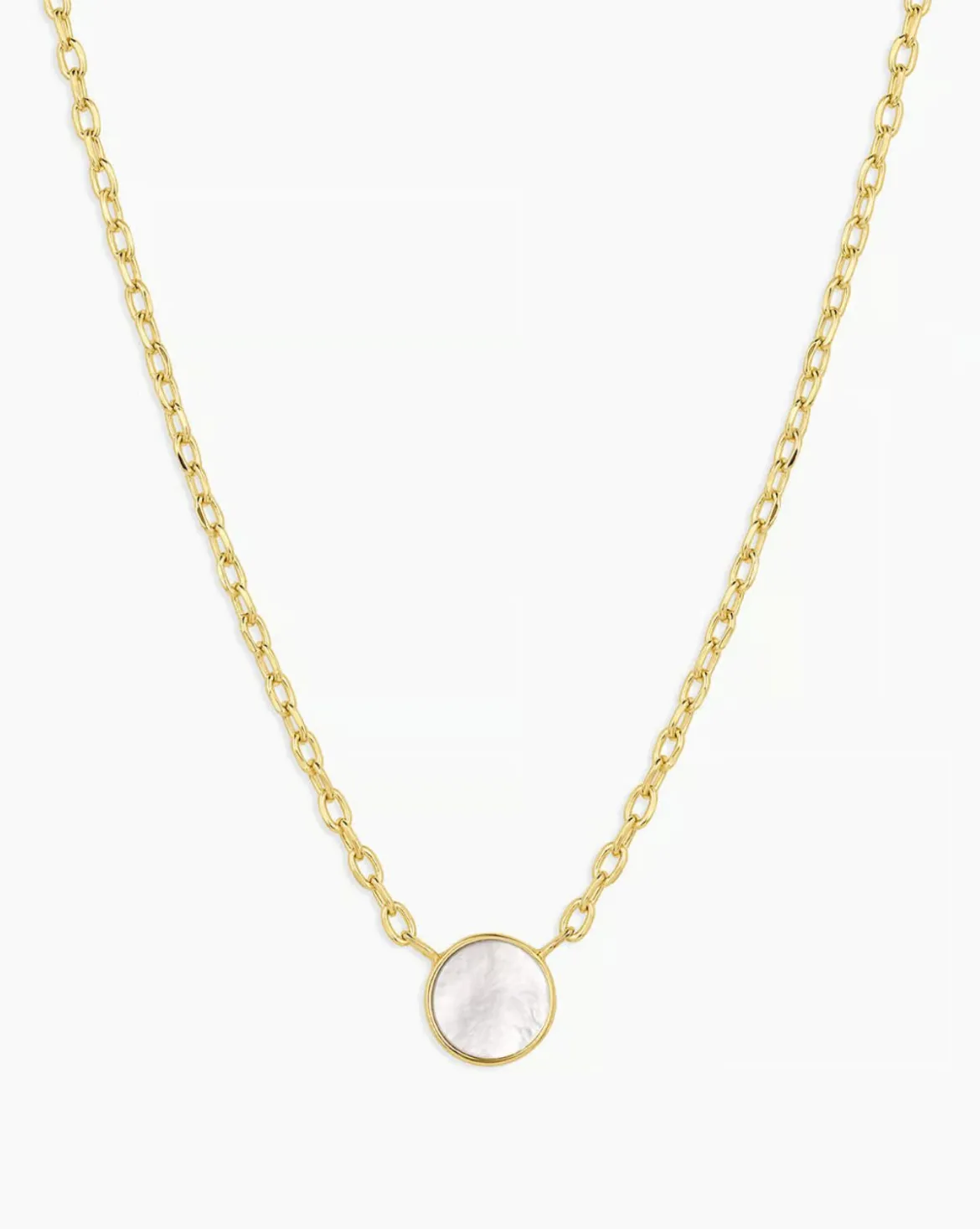 Rose Marble Coin Necklace
