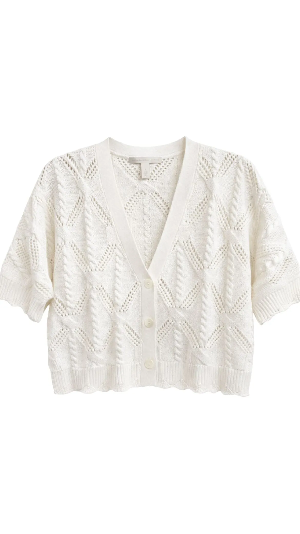 Short Sleeve Dolman Stitchery Cardigan