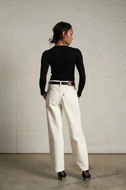Sienna Luxe Rib Cropped Long Sleeve Tee