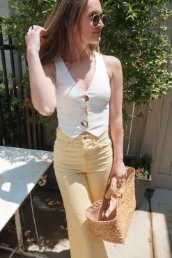 Taylor Cropped Wide Leg Jeans