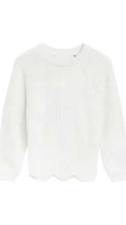 Wide Sleeve Scalloped Edge Shaker
